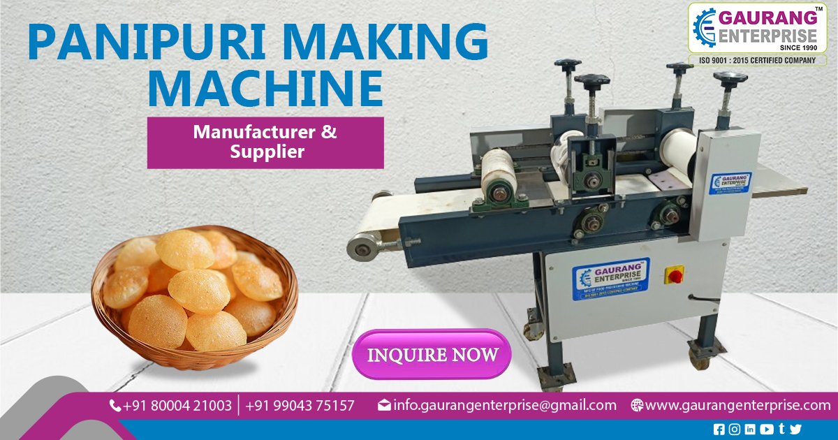 Supplier of Pani Puri Making Machine in Sikkim